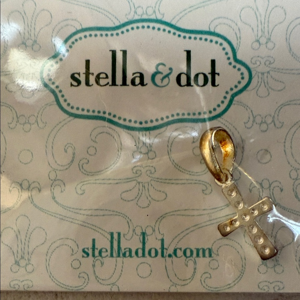 Stella & Dot Silver  Cross Pendant